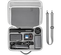 Tomat Étui de transport Osmo Action 5 Pro, étui de transport portable en cuir PU, sac à bandoulière pour DJI Osmo Action 5 Pro Adventure Combo Accessoires compatibles avec DJI Mic 2