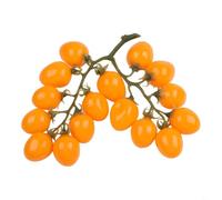 Tomate artificielle décorative avec toucher réaliste et plusieurs fruits de tomate, taille 19 cm, convient pour un usage domestique et commercial (jaune)