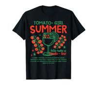 Tomate Girl Summer Cocktail Recette Retro Tomato Martini T-Shirt Graphique avec Valeur