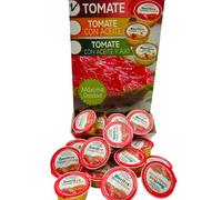 Tomate naturelle râpée monodose Iberitos - Présentoir avec 120 dosettes de 22 grammes - Tomate naturelle râpée - Spécial hôtellerie - Entièrement naturelle