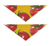 Tomates dessinées à la main en jaune pour chien, accessoires de mode pour animaux de compagnie, 2 pièces, pour festival, déguisement, animaux de compagnie de différentes tailles 63,5 x 22,9 cm, 20,3