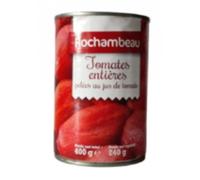 Tomates Entières Pelées au Jus de Tomate Rochambeau 400g/Boîte 3 boîtes