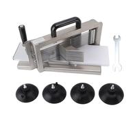 - Tomates Manuel en Acier Inoxydable 304, Machine à Trancher Commerciale, Robuste et Facile à Nettoyer - Lames Précises en Acier Inox, Poignées Ergonomiques, Sécurité Maxim (3/8")