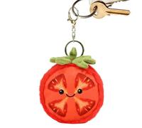 Tomato Bag Charm - Plush Backpack Ornament | Small Pendant For Kids Adults Collectors Students Teachers Food Lovers Office Travelers Shopping Suitcases Wallets, Vegetable Red Soft Toy Fruit Set