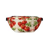Tomato Basilic Fresh Sac banane de course à pied sans rebond pour salle de sport, sac banane étanche avec sangle réglable