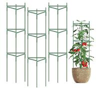 Tomato Cage - 3 Pieces Adjustable Expandable Plant Support Trellis for Tomatoes Peppers Vegetables Flowers and Fruit Plants, 60 inch Height Tomato Cages