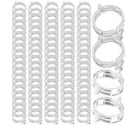 Tomato Clips -100pcs Tomato Clips for Climbing Plants | 100 Pieces Reinforced Wide Opening Reusable PVC Plant Clip | for Cucumbers Grapes Peppers Melons Peas Climbing Roses Home Garden Farm 70g