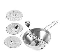 Tomato Mill for Sauce, Stainless Steel Food Mill for Canning with 3 Grinding Discs, Easy Clean and Assemble, Tomato Sauce, Applesauce, Puree, Mashed Potatoes, Jams