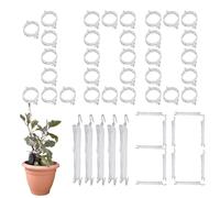 Tomato Plant Support Sticks and Climbing Frame Set, 100 Plant Support Clips and 30 Cotton Thread Hooks, Multifunctional PP Trellis for Tomato Vine Cucumber Rose Grape Vegetable Garden Balcony Patio