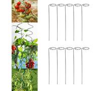 Tomato Twist Stake,Climbing Plant Stake Tower Plant Supports,Spiral Plant Climbing Frame,Metal Garden Plant Supports Frame, for Potted Plants,Tomato,Rose Vine,etc (10*Straight Rod)