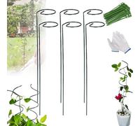 Tomato Twist Stake, Tomato Twist, Spiral Tomato Stakes, Climbing Plant Stake Tower Metal Garden Plant Supports Frame for Potted Plants Tomato Rose Vine (6Pcs Straight Rod)