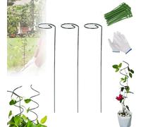 Tomato Twist Stake, Tomato Twist, Spiral Tomato Stakes, Climbing Plant Stake Tower Metal Garden Plant Supports Frame for Potted Plants Tomato Rose Vine (3Pcs Straight Rod)
