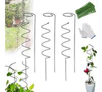 Tomato Twist Stake, Tomato Twist, Spiral Tomato Stakes, Climbing Plant Stake Tower Metal Garden Plant Supports Frame for Potted Plants Tomato Rose Vine (6Pcs Mix)