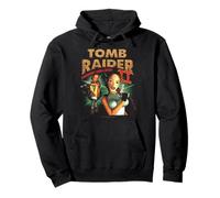 Tomb Raider II Staring Lara Croft Vintage Collage Video Game Sweat à Capuche