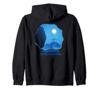 Tombe vide et croix de Jésus Pâque Pâques Bleu nuit Sweat à Capuche