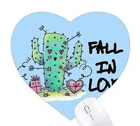 tomber amoureux de cactus Jeux de tapis de souris en forme de coeur