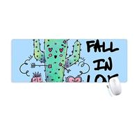tomber amoureux de cactus tapis de souris large cousues bords mat étendu game bureau