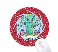 tomber amoureux de cactus tapis de souris rouges rondes roues en caoutchouc