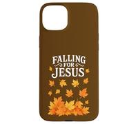 Tomber Amoureux de Jésus dans la Foi chrétienne L'automne quitte Thanksgiving Coque pour iPhone 15 Plus