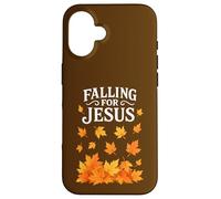 Tomber Amoureux de Jésus dans la Foi chrétienne L'automne quitte Thanksgiving Coque pour iPhone 16