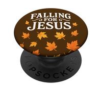 Tomber Amoureux de Jésus dans la Foi chrétienne L'automne quitte Thanksgiving PopSockets PopGrip Adhésif