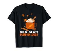 Tomber Amoureux de la Citrouille épicée café Latte Saison d'automne T-Shirt