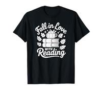 Tomber Amoureux de la Lecture Automne Bibliothèque Mignon Amateur de Livres T-Shirt