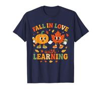 Tomber in Love with Learning Shirt Autumn Pumpkin Teacher T-Shirt