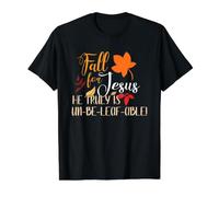 Tombez Amoureux de Jésus, il est Vraiment Un chrétien d'automne insupportable T-Shirt Graphique avec Valeur, Homme, Noir, M