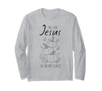 Tombez Amoureux de Jésus, il ne quitte jamais Christian Pumpkin Autumn Manche Longue