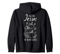 Tombez Amoureux de Jésus, il ne quitte jamais Christian Pumpkin Autumn Sweat à Capuche