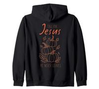 Tombez Amoureux de Jésus, il ne quitte jamais Christian Pumpkin Autumn Sweat à Capuche