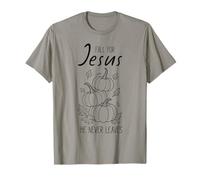 Tombez Amoureux de Jésus, il ne quitte jamais Christian Pumpkin Autumn T-Shirt