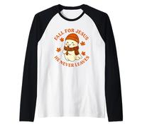 Tombez Amoureux de Jésus, il ne quitte jamais, Joli Motif de fantôme d'automne Manche Raglan