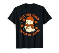 Tombez Amoureux de Jésus, il ne quitte jamais, Joli Motif de fantôme d'automne T-Shirt