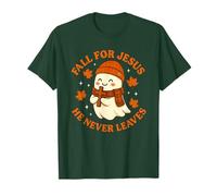 Tombez Amoureux de Jésus, il ne quitte jamais, Joli Motif de fantôme d'automne T-Shirt