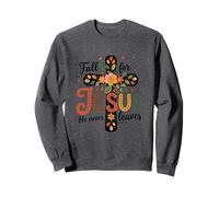 Tombez amoureux de Jésus, il ne quitte jamais la foi florale Sweatshirt