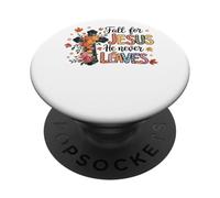 Tombez amoureux de Jésus, il ne quitte jamais une croix fidèle PopSockets PopGrip Adhésif