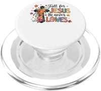 Tombez amoureux de Jésus, il ne quitte jamais une croix fidèle PopSockets PopGrip pour MagSafe