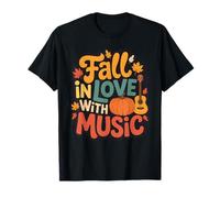 Tombez Amoureux de la Musique Chansons d'automne Thanksgiving T-Shirt