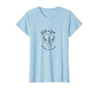 Tombez Amoureux de Prendre Soin de Vous inspirant T-Shirt, Femme, Bleu Céleste, M
