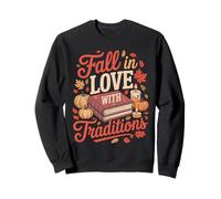 Tombez Amoureux des Traditions Feuilles de citrouilles d'automne Sweatshirt