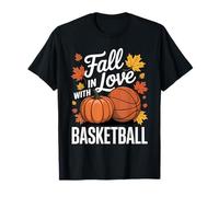 Tombez Amoureux du Basket-Ball Thanksgiving Sports d'automne T-Shirt