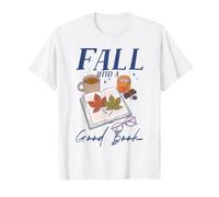 Tombez dans Un Bon Livre, Lecture automnale Confortable, Amateur de café T-Shirt