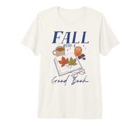 Tombez dans Un Bon Livre, Lecture automnale Confortable, Amateur de café T-Shirt Haut de Gamme