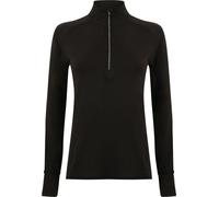 Tombo Débardeur Performance pour Femmes avec fermeture éclair jusqu'à la poitrine, manches longues PC3042 (2XL) (Noir)