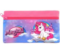 Tombolino, Trousse D'école Sachet, École, Papeterie, Organisateur De Stylos, Crayons, Couleurs, Rose, 21 X 11 X 1 Cm, Licorne