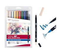 Tombow Feutres pinceau à double pointe AB-10C Set de 10 Manga Shonen