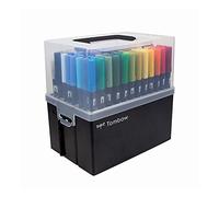 Tombow Boîte CASE-ABT-108C pour feutres ABT Dual Brush – Vide 108 places à charnière – Noir