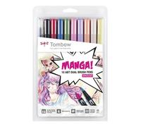 Tombow Abt-10c - Manga2 Fibre Painter, Dual Brush Pen with Two Tips, 10-He Manga